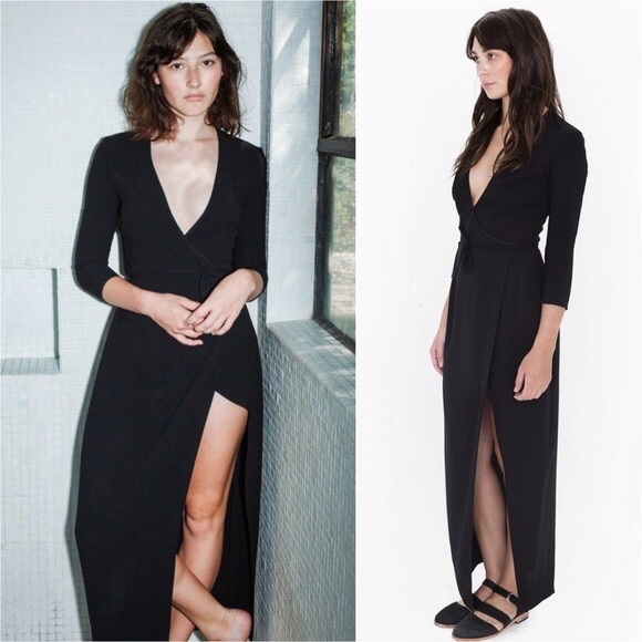 american apparel julliard wrap dress